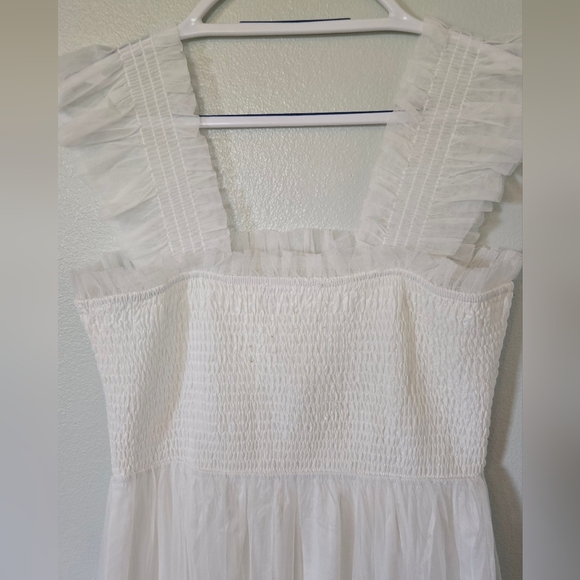 Baltic Born | Emma White Smocked Tulle Dress Size Large NWOT - Picture 4 of 9